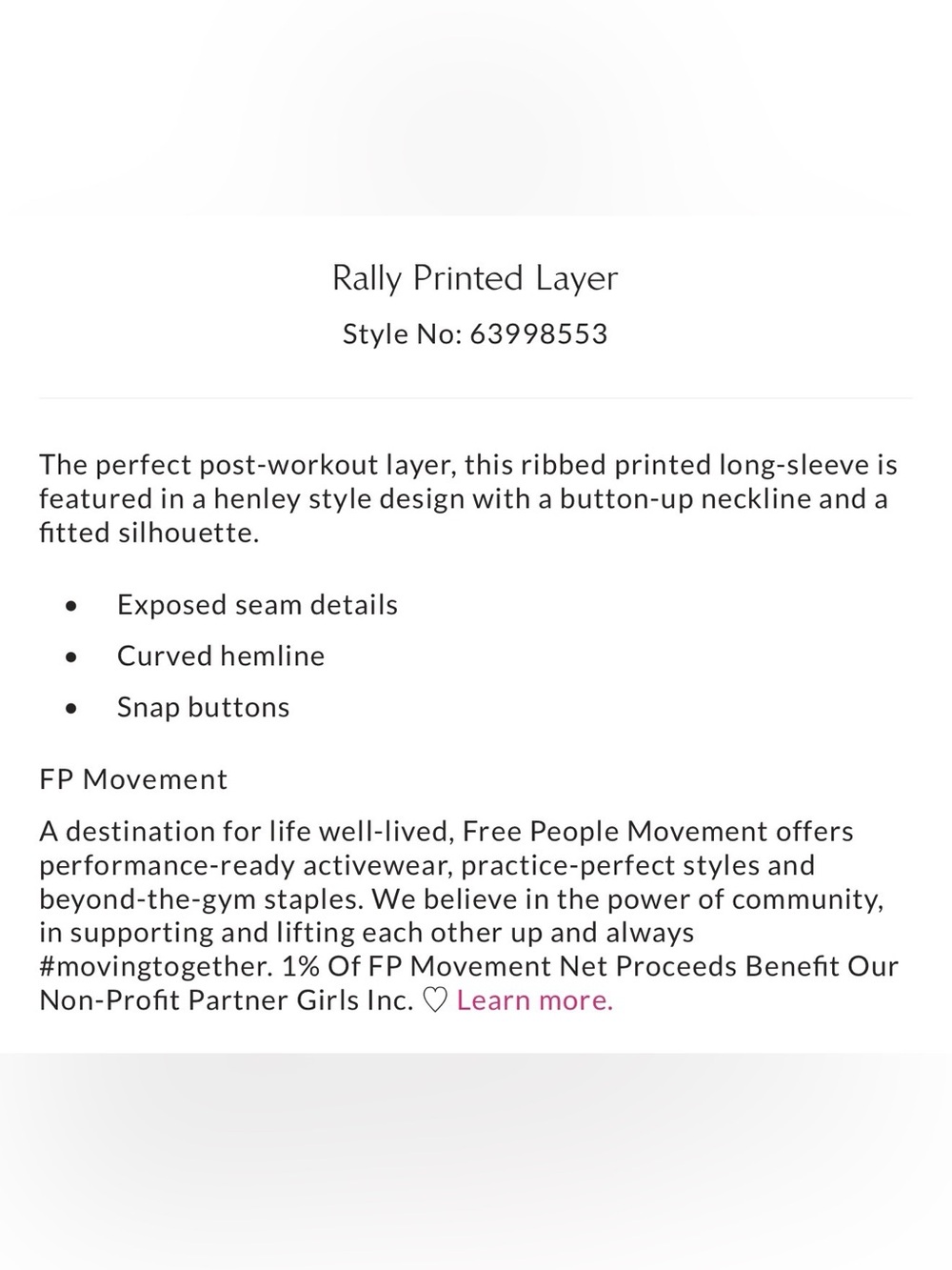 NWT Free People Rally Printed Layer - Picture 3 of 4